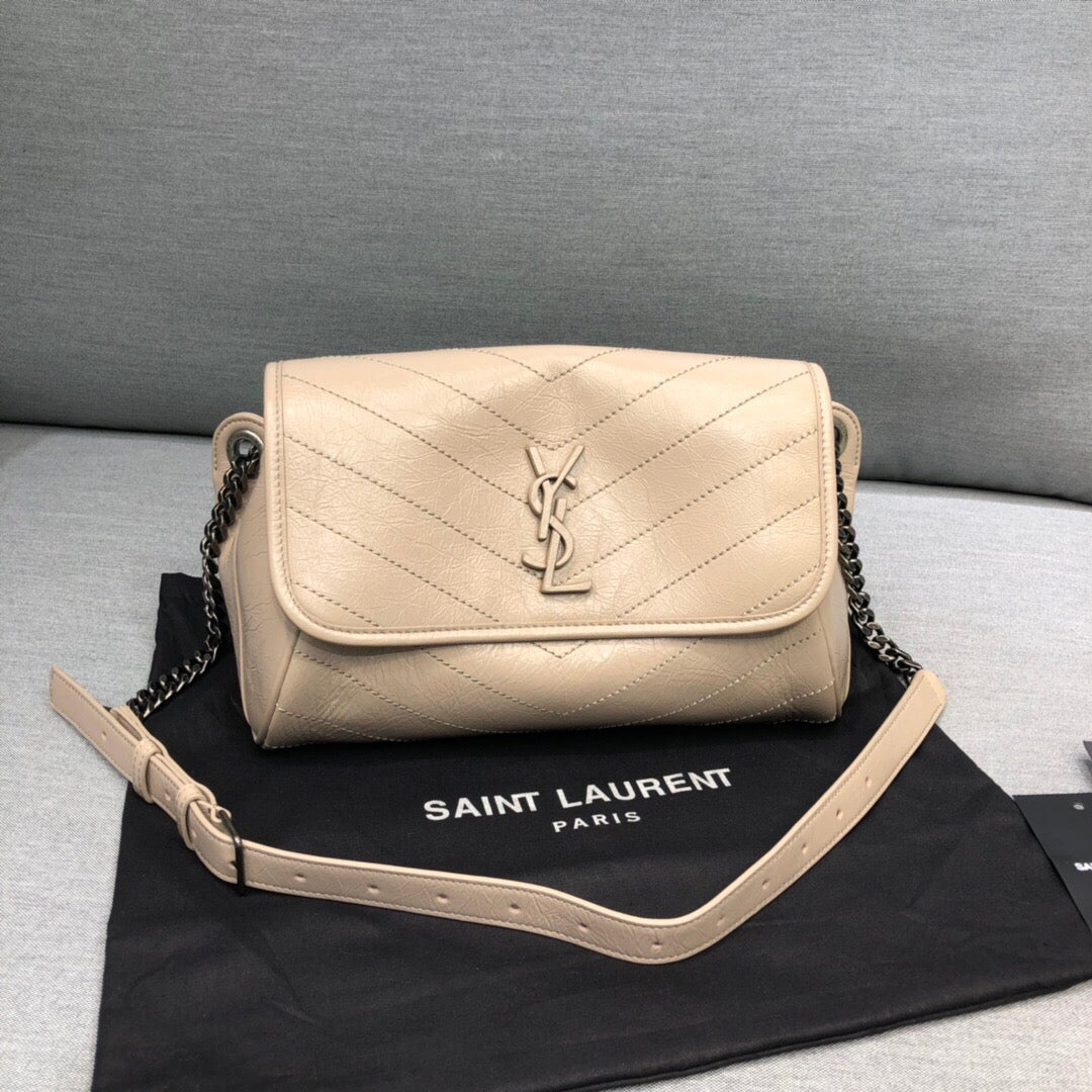 YSL Saint Laurent Niki Shoulder Bag Quilted Chain