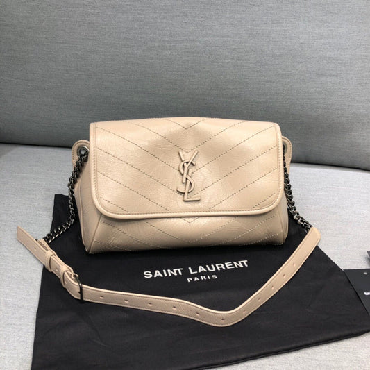 YSL Saint Laurent Niki Shoulder Bag Quilted Chain