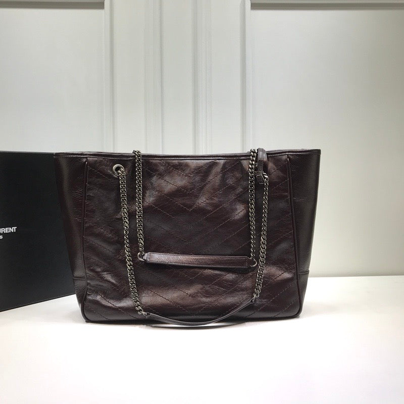 YSL Niki Shopping Burgundy 13. Tote Bag