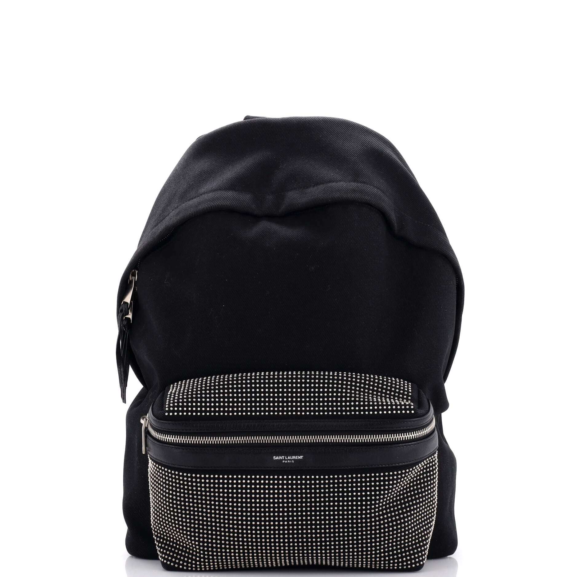 YSL Saint Laurent Saint Laurent Trending City Backpack Studded Canvas Medium