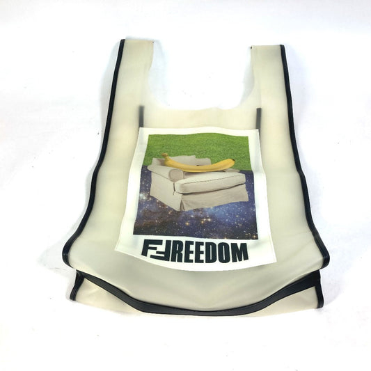 Fendi Handbag 7Va442 Plastics Clear Banana Fruit Freedom Logo Travel Bag