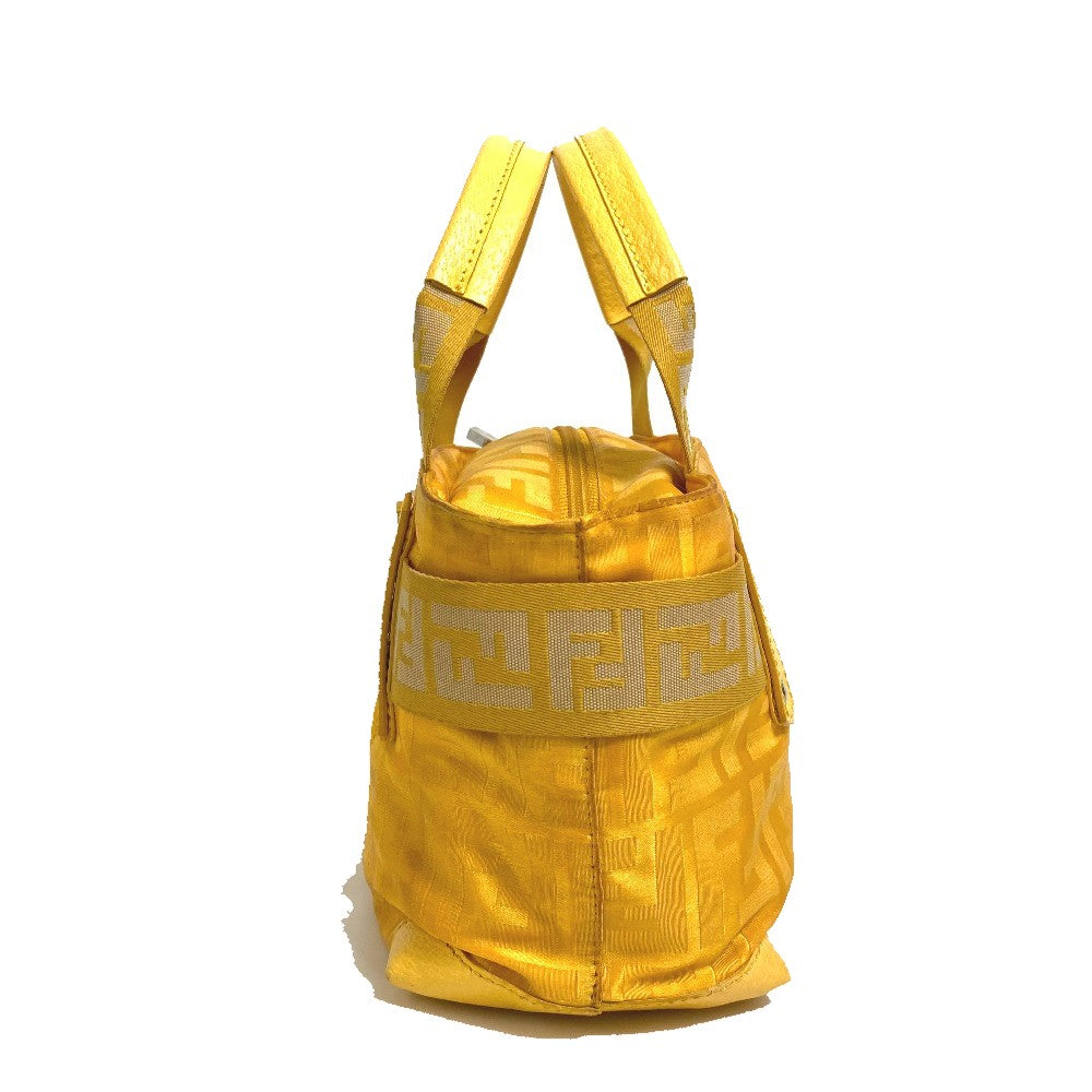 Fendi Handbag 8Bh142 Ff Zucca Women Nylon Yellow Travel Bag