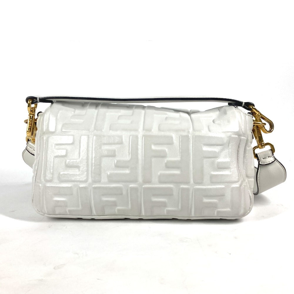 Fendi Shoulder Bag 8Br600 Zucca Mamma Women Leather White Bucket