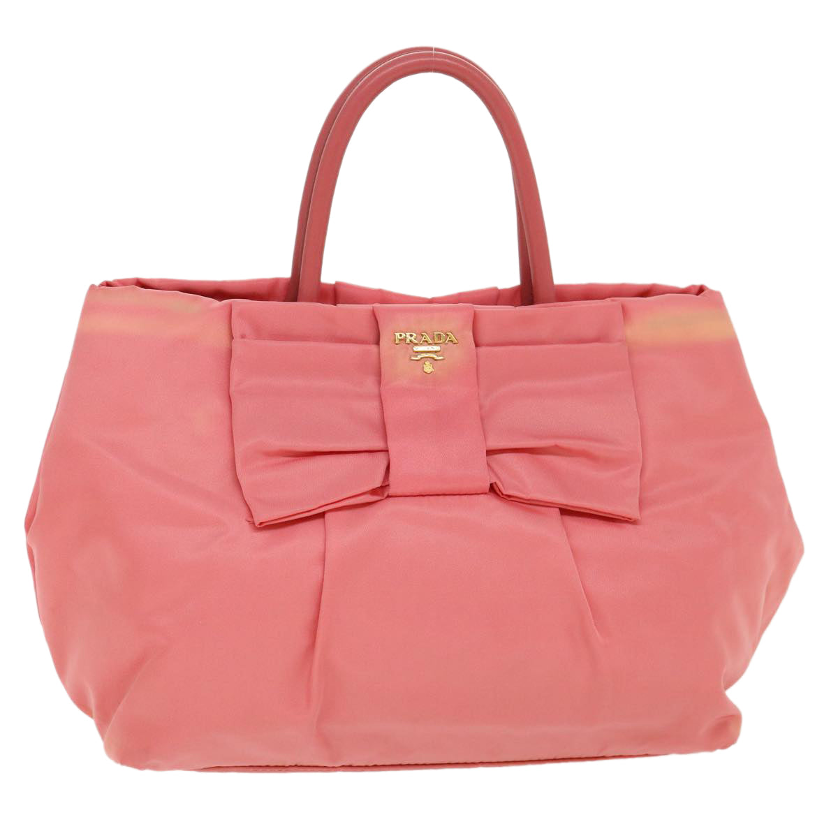 Prada Hand Bag Nylon Pink Travel Bag