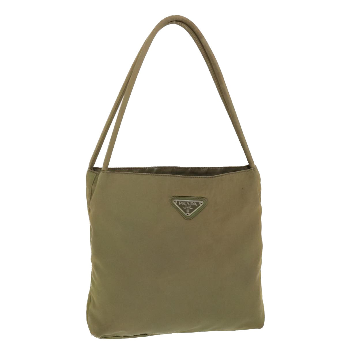Prada Hand Bag Khaki Nylon Travel Bag Nylon Khaki 40088
