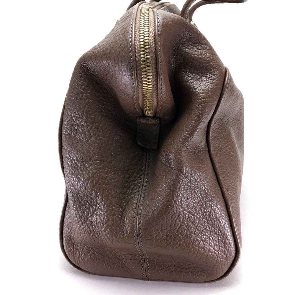 Fendi Handbag 8Bl110 Men Women Chameleon Unisex Unisex Leather Brown Travel Bag