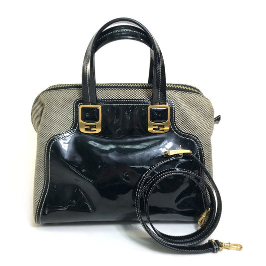 Fendi Handbag Type Enamel Crossbody Shoulder Chameleon Women Leather Canvas Patent Shoulder Bag