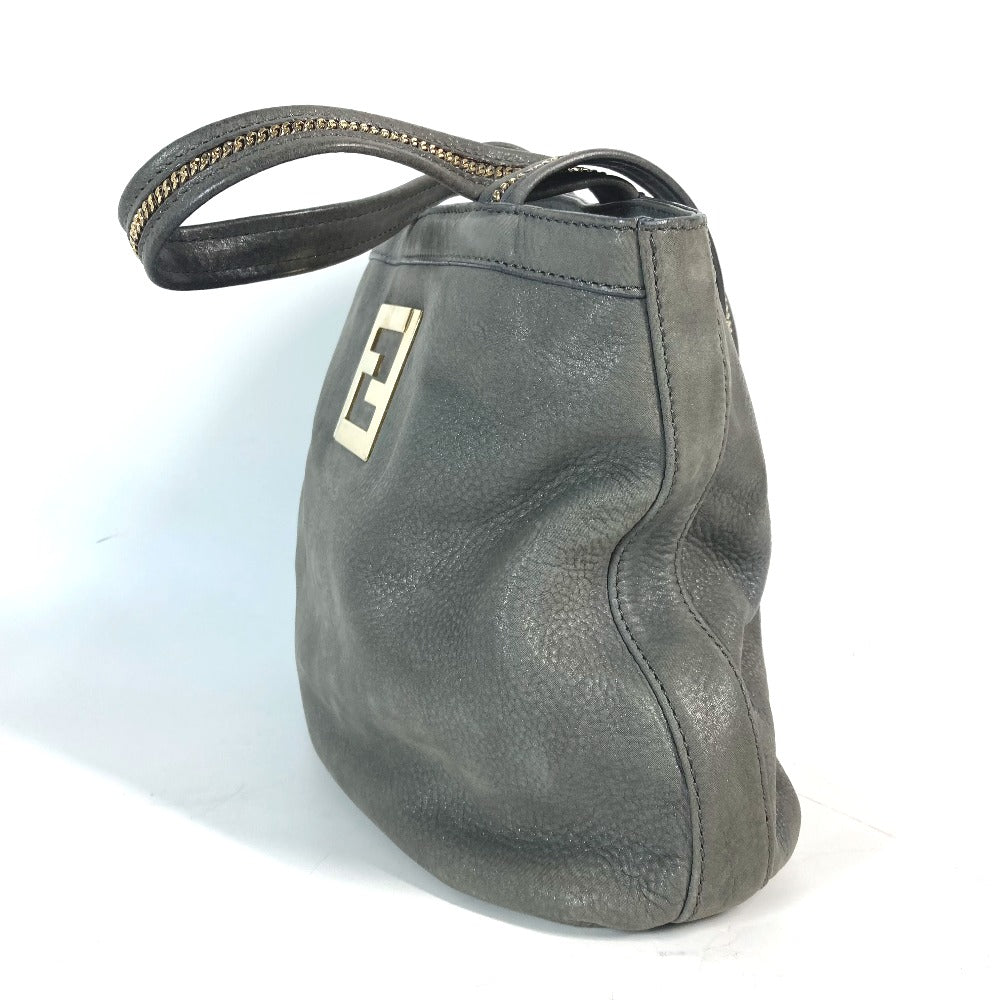 Fendi Shoulder Bag 8Br650 Bag Shoulder Bag Tote Bag Leather Gray Logo
