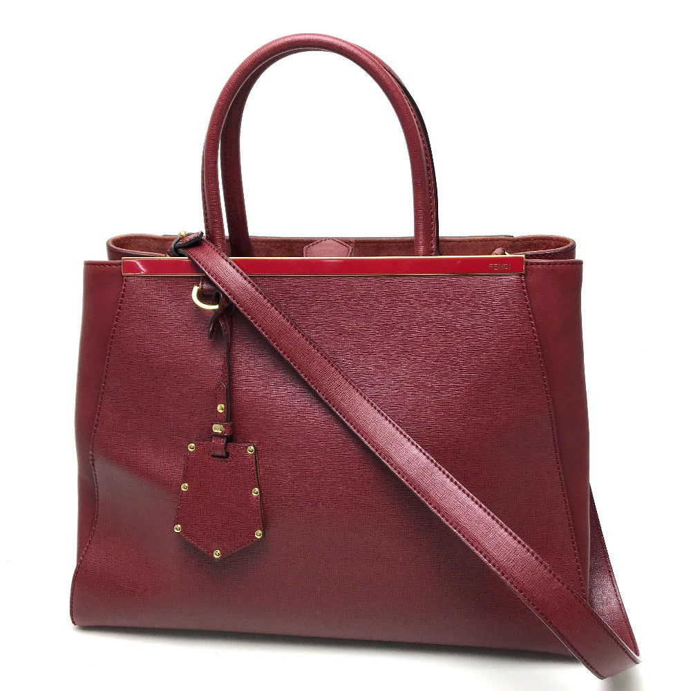 Fendi Handbag 8Bh250 Dark To Joule Women Leather Red Travel Bag