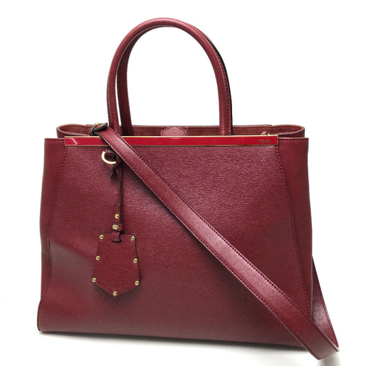 Fendi Handbag 8Bh250 Dark To Joule Women Leather Red Travel Bag