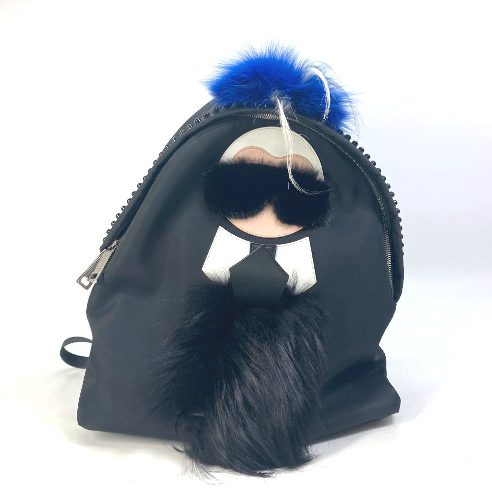 Fendi Backpack 7Vz016 Backpack Bag Karl Lagerfeld Women Nylon Black