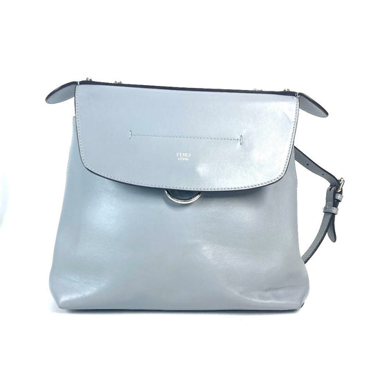 Fendi Backpack 8Bz042 To School Women Leather Blue