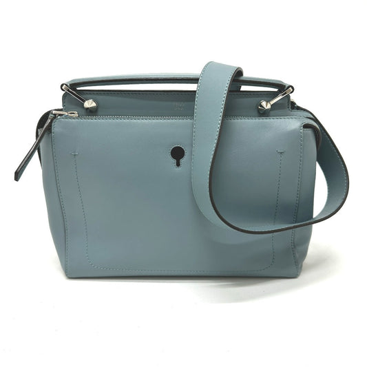 Fendi Handbag 8Bn293 Dot Com Women Leather Blue Travel Bag