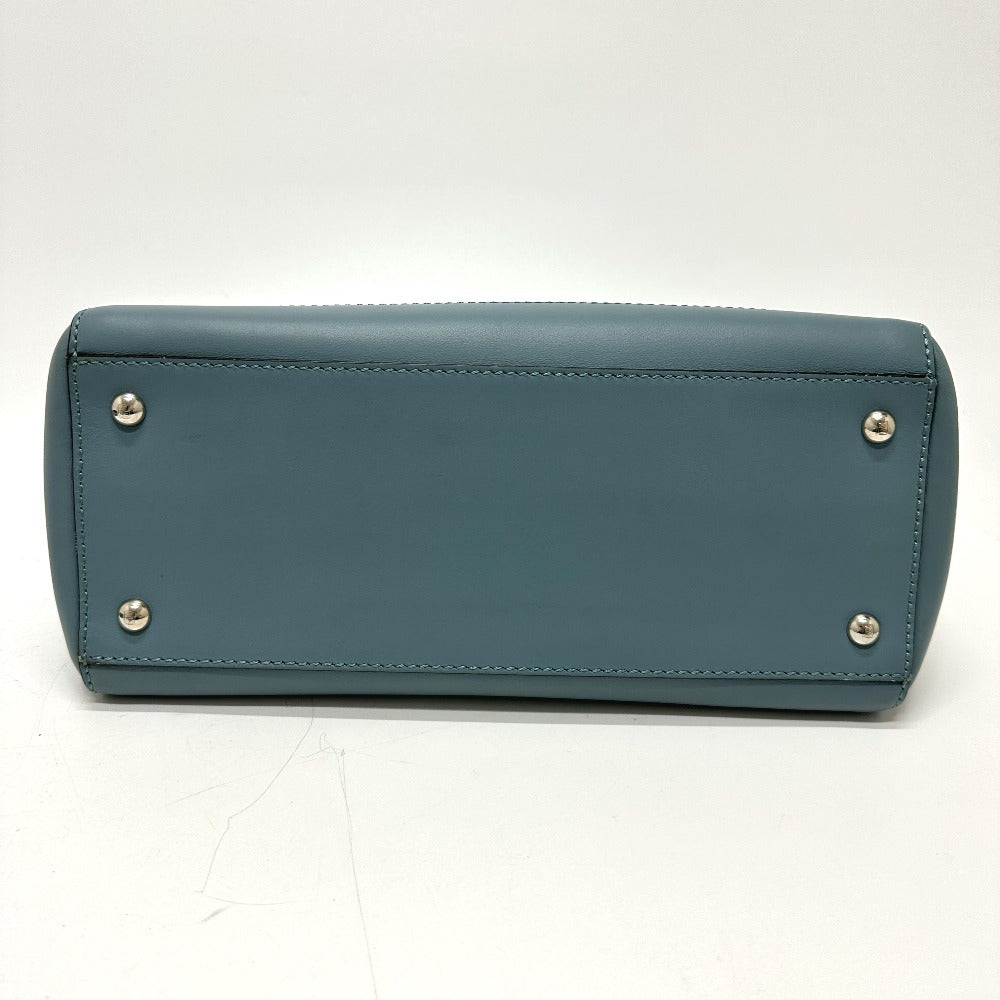 Fendi Handbag 8Bn293 Dot Com Women Leather Blue Travel Bag