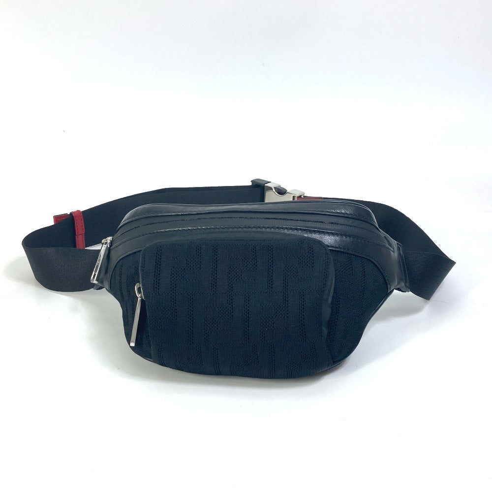 Fendi Sling Bag 7Va483 Polyamide Crossbody Shoulder Bag Zucca Leather Black