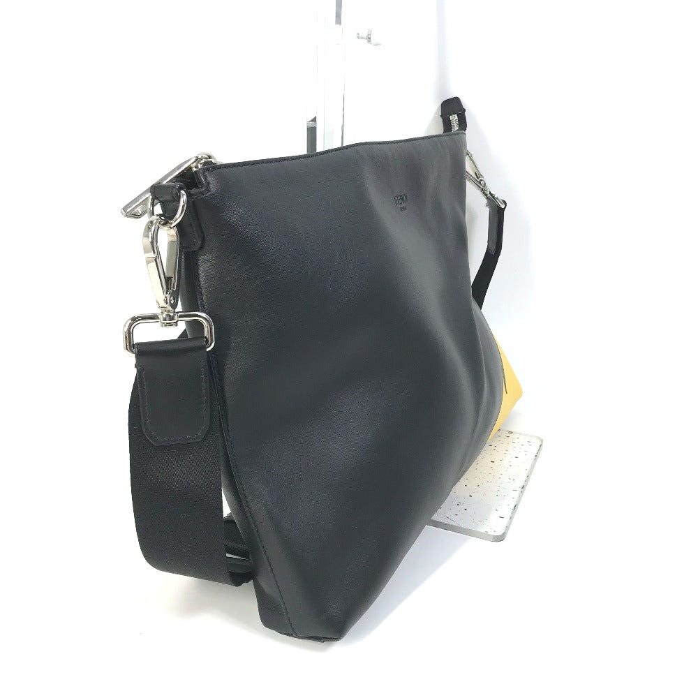 Fendi Shoulder Bag 7Va470 Crossbody Clutch Bag Monster Bugs Leather Black