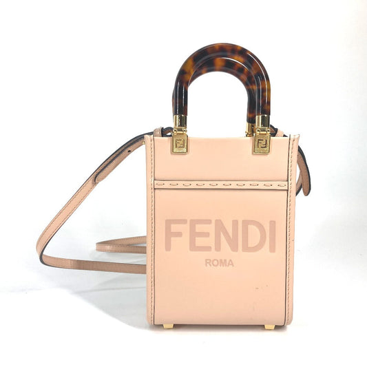 Fendi Handbag 8Bs051 Type Shoulder Bag Crossbody Bag Sunshine Leather Beige Small