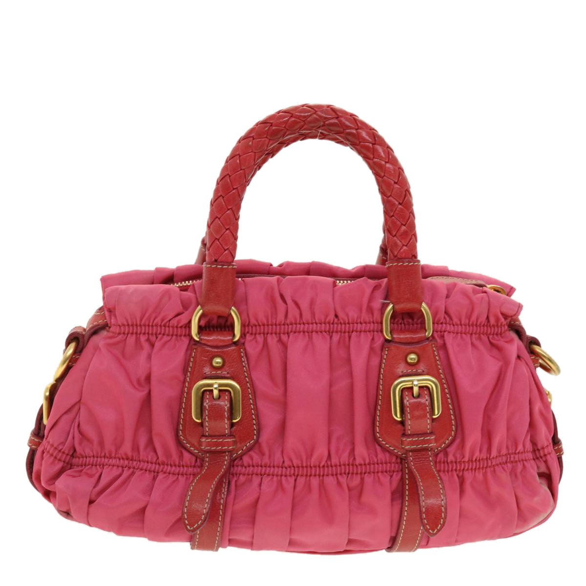 Prada Hand Bag 2Way Nylon Pink Travel Bag 2Way Pink 40325