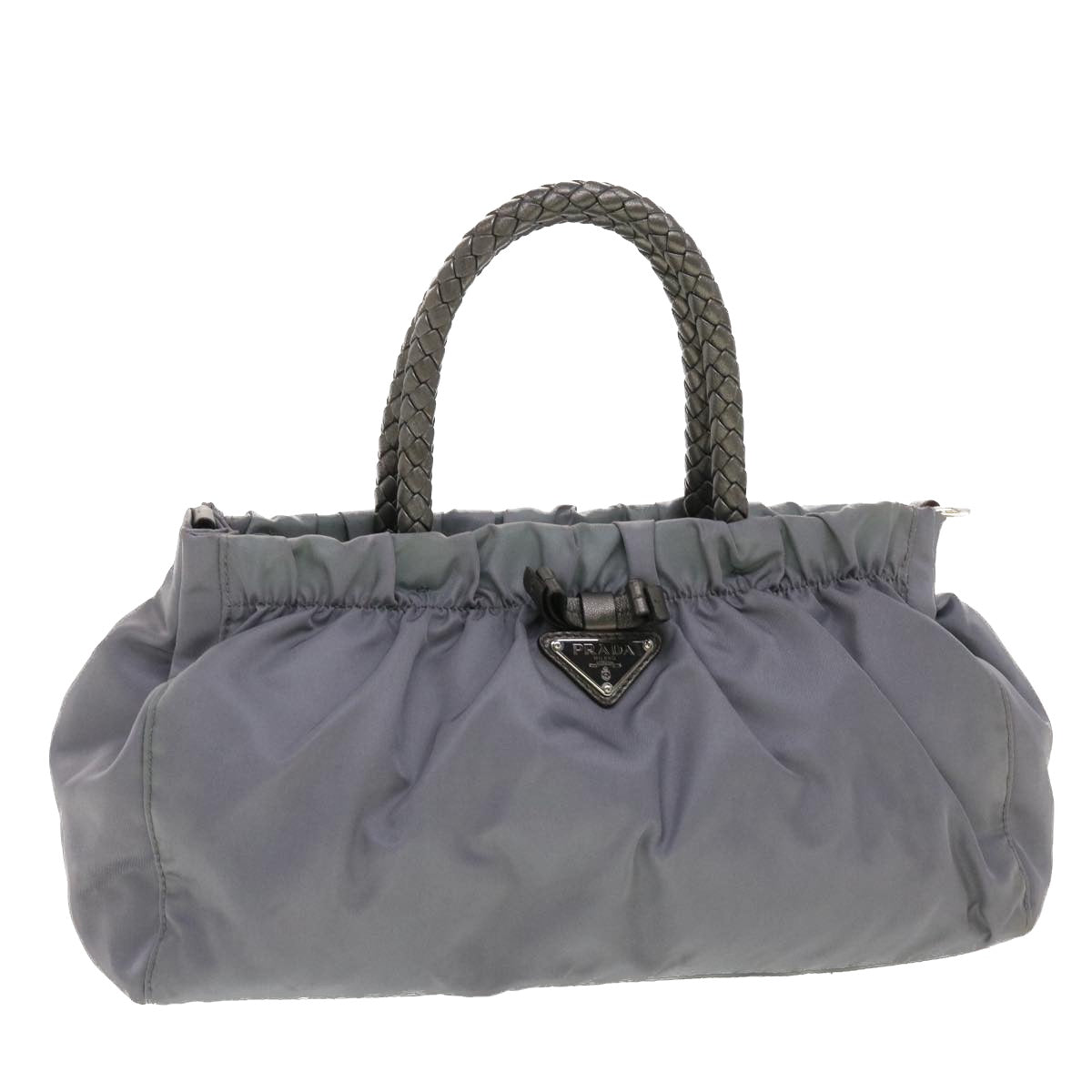 Prada Hand Bag Nylon Gray Travel Bag Nylon Gray 40329