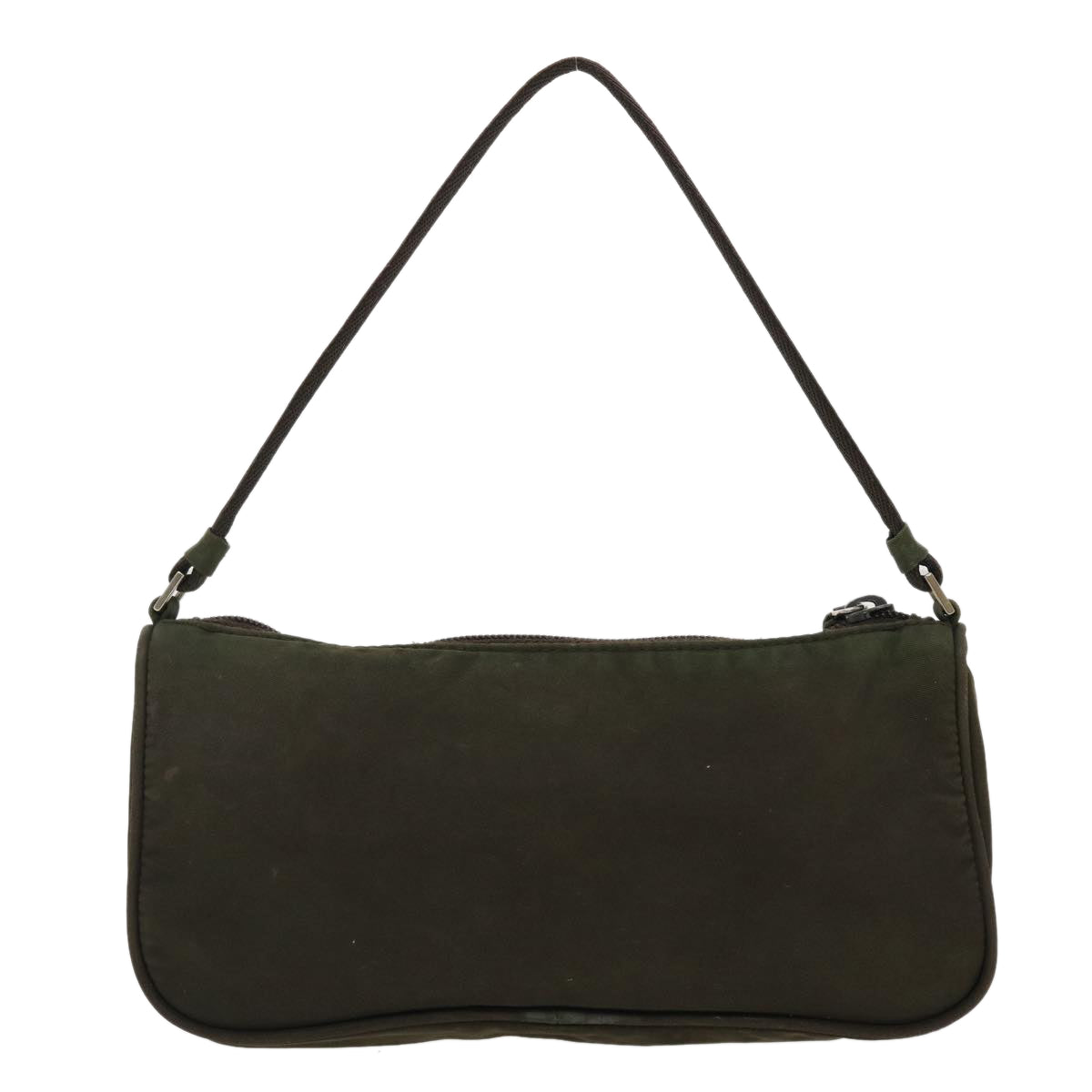 Prada Accessory Pouch Khaki Auth Luxury Handbag Nylon Clutch Bag