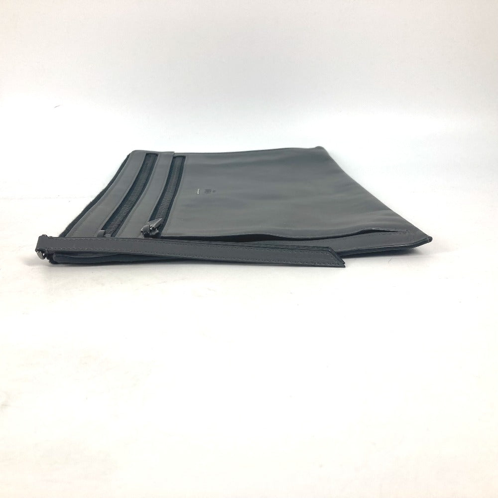 Fendi Clutch Bag 7M0237 Mens Leather Gray Zip