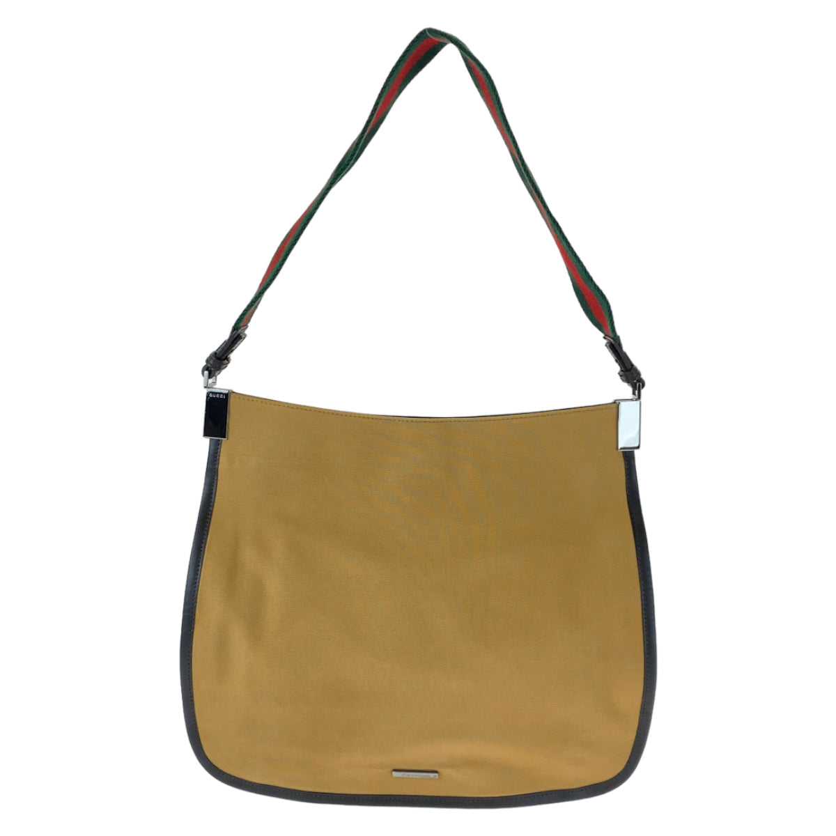 Gucci 001 SilverMetal Sherry line Canvas Beige Shoulder Bag