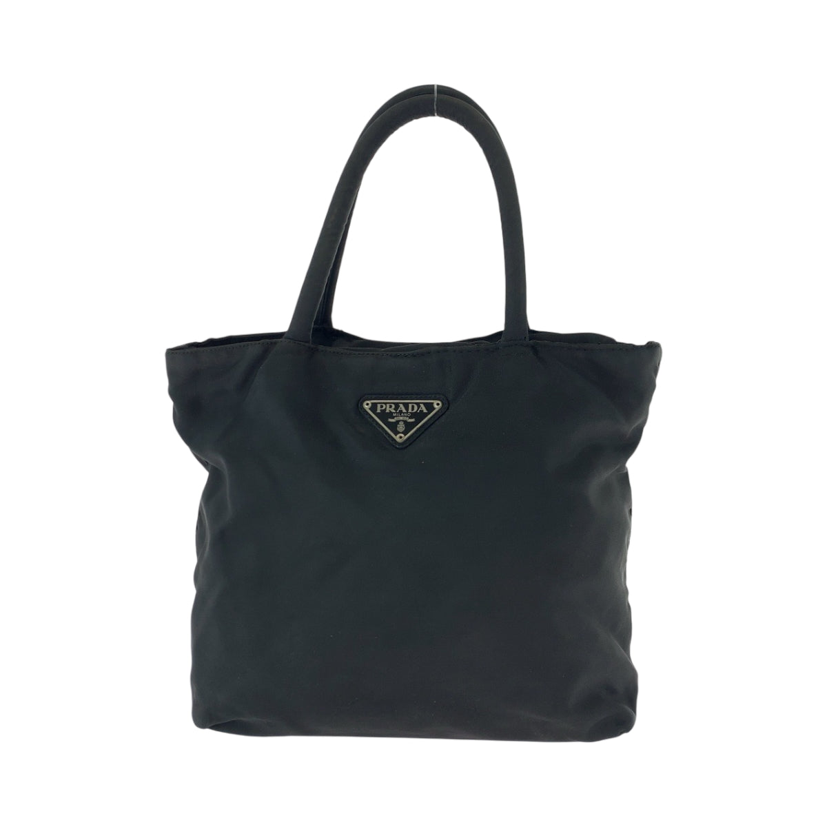Silvermetal Handbag Tote Bag Test Triangle With Nylon Black