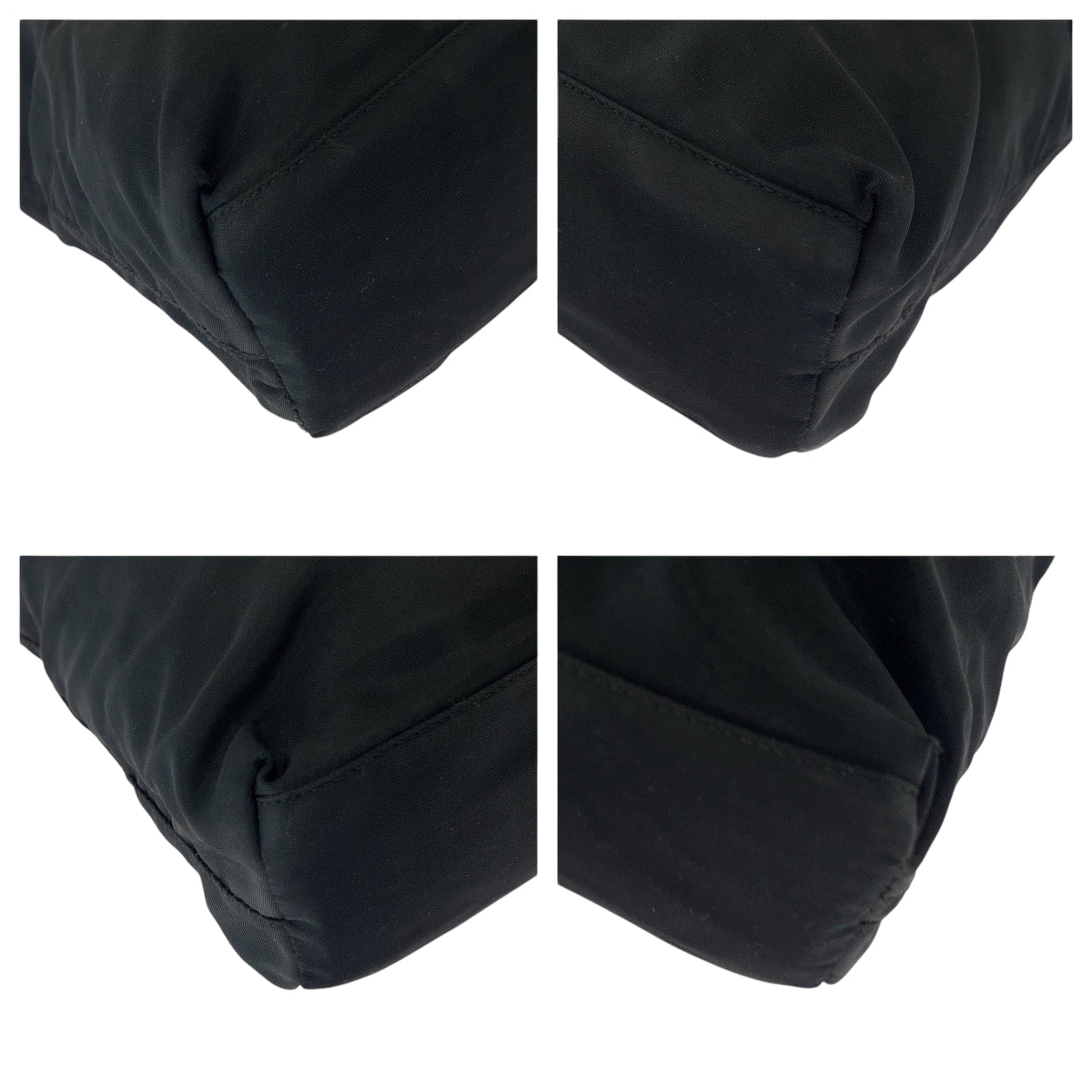 Silvermetal Handbag Tote Bag Test Triangle With Nylon Black