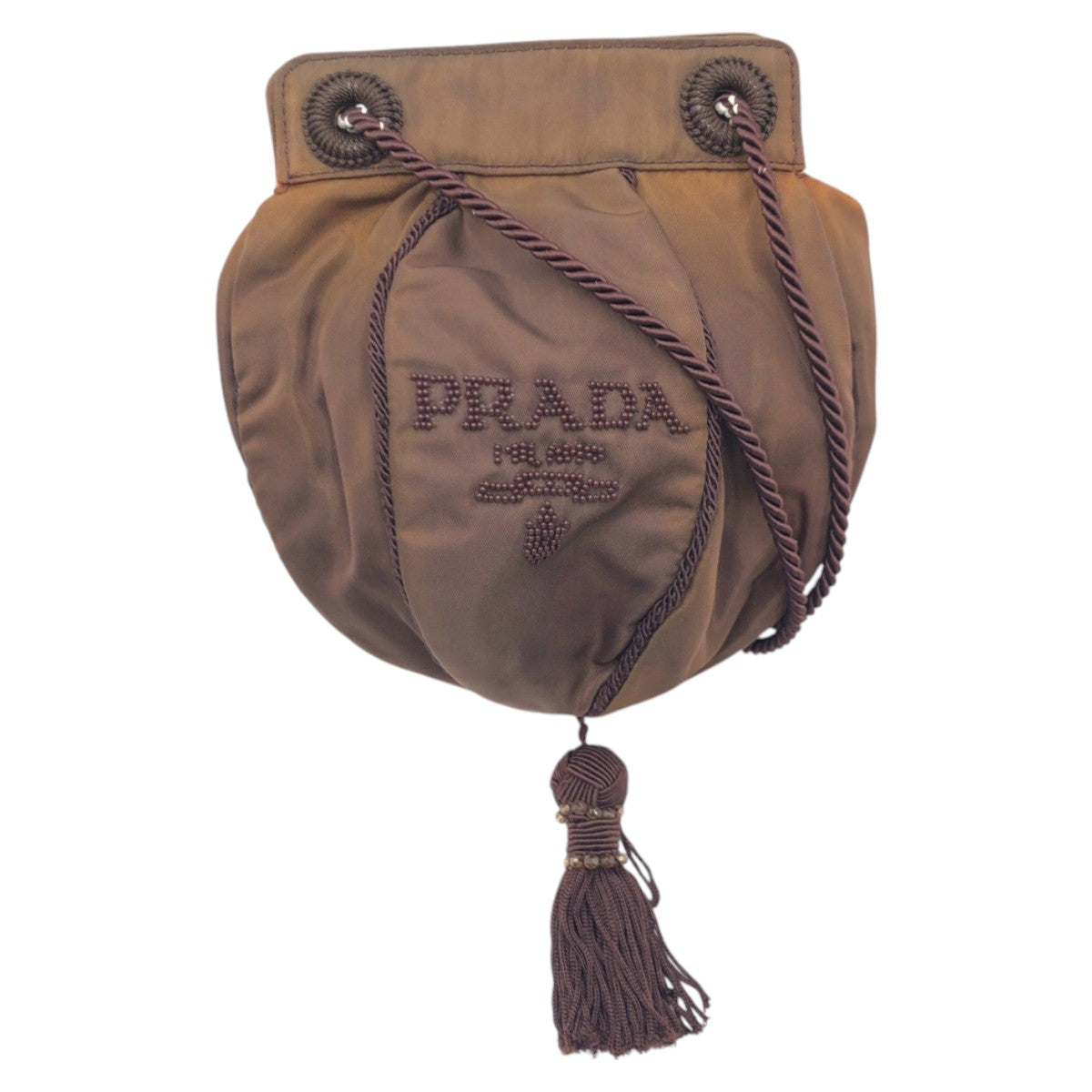 Prada Beads Shoulder Bag Nylon Logo