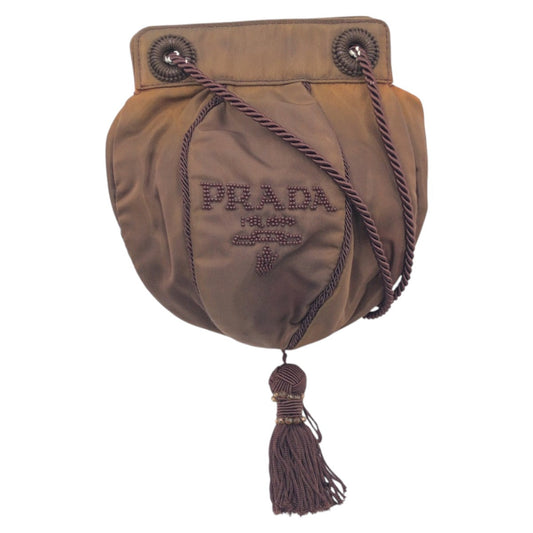 Prada Beads Shoulder Bag Nylon Logo
