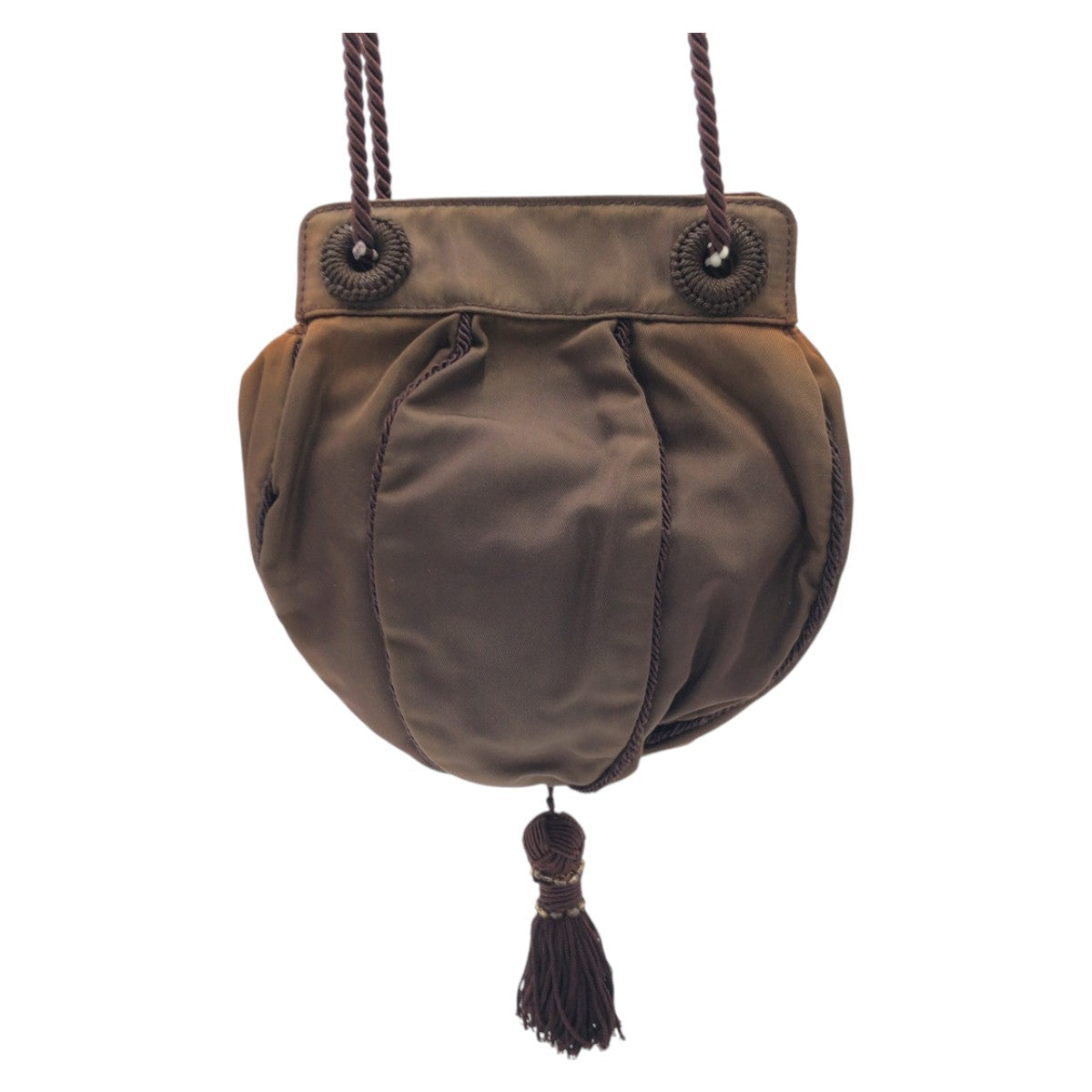 Shoulder Bag Beads Women Nylon Brown