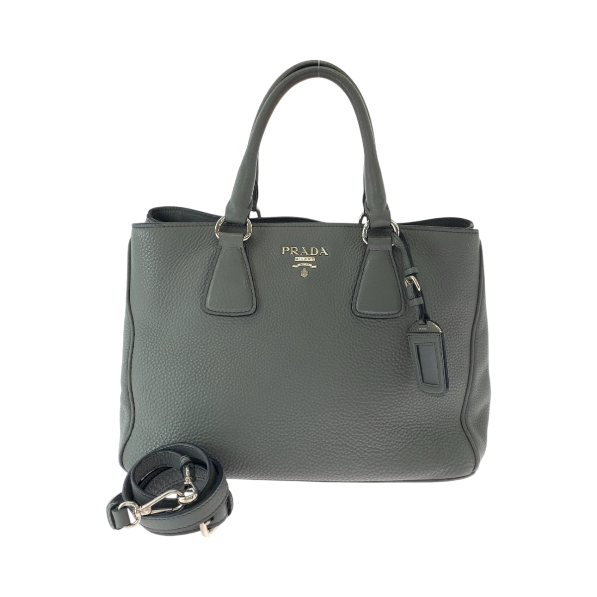 Shoulder Bag Gray Vitterodino Leather Logo