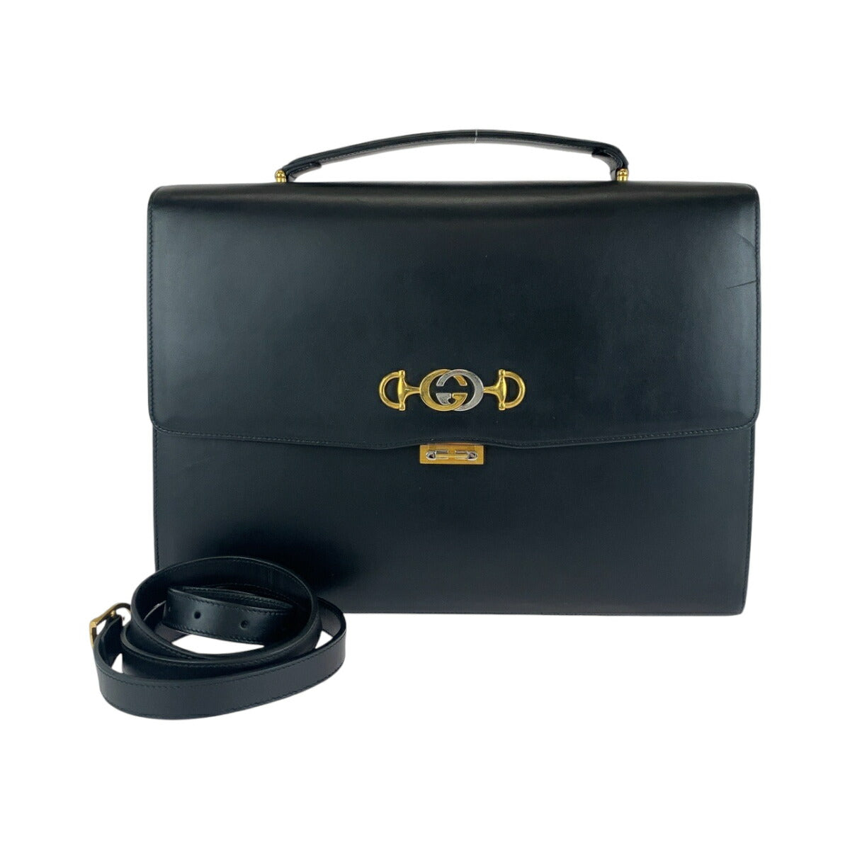 Gucci Zumi Calf Briefcase Handbag Travel Bag