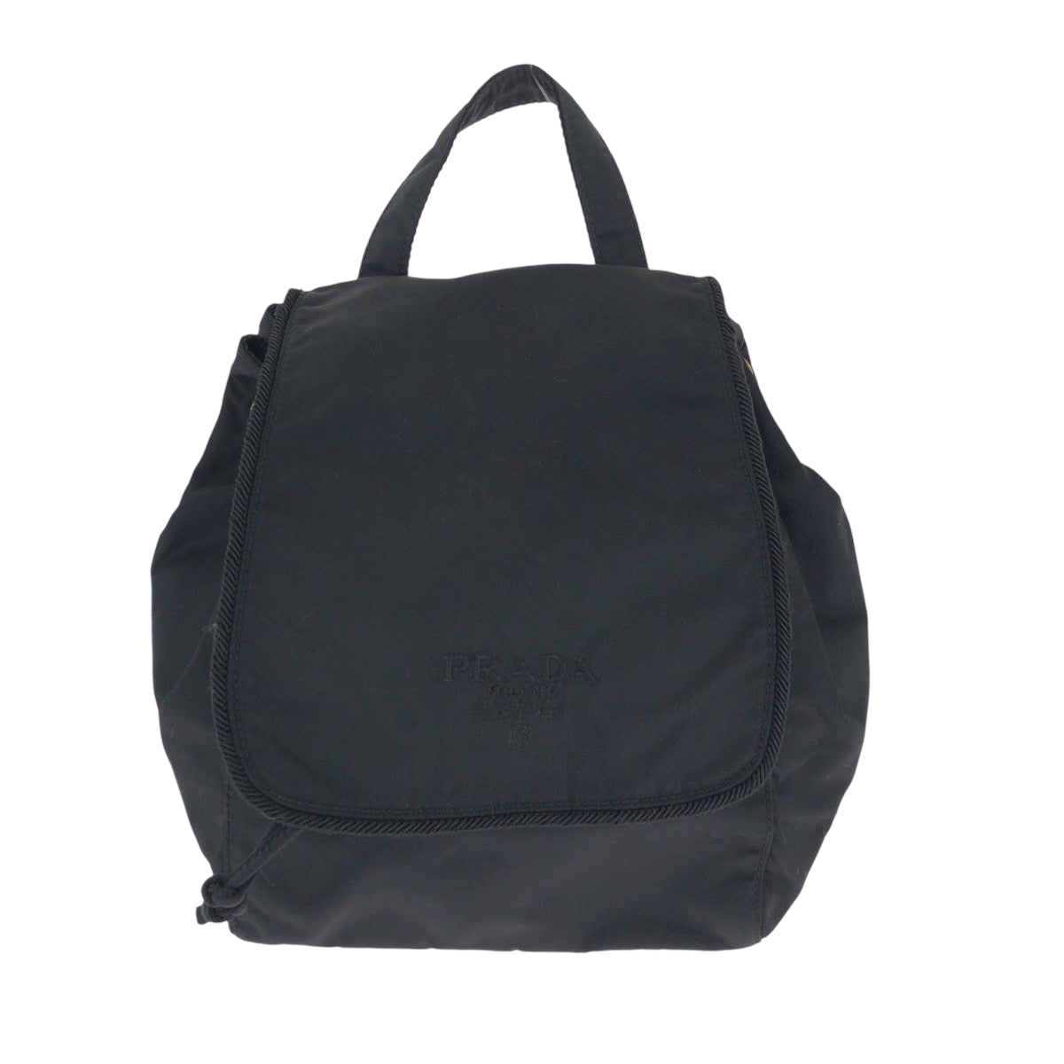 Backpack Test Embroidery Handbag Nylon Black
