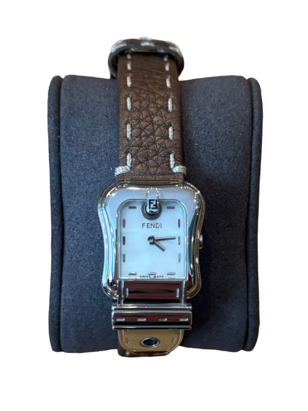 Fendi Handbag 22mm Stainless Steel Strap Watch Mother of Leather