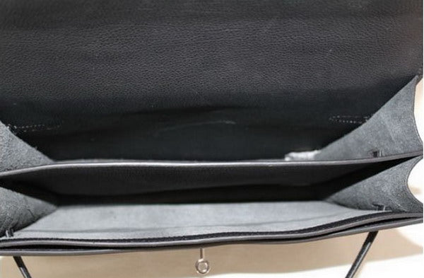 Hermes Luxury Briefcases H Briefcase Cow Bag Leather Black Travel Bag