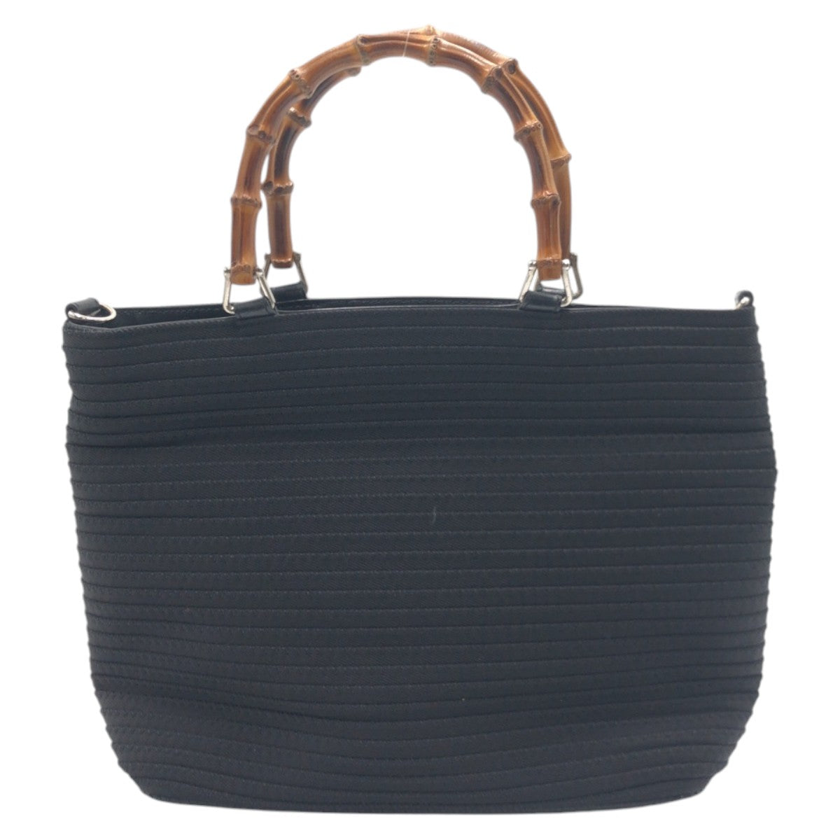 Gucci 000 polyester Bamboo Black Handbag