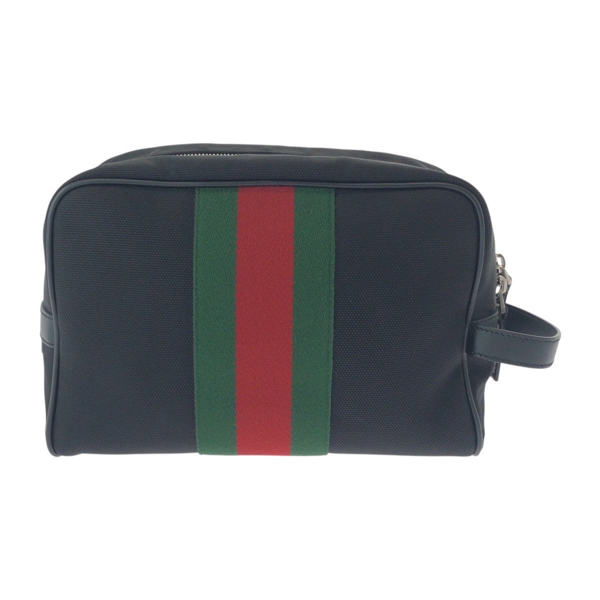 Gucci business SilverMetal Sherry line Canvas Black Handbag