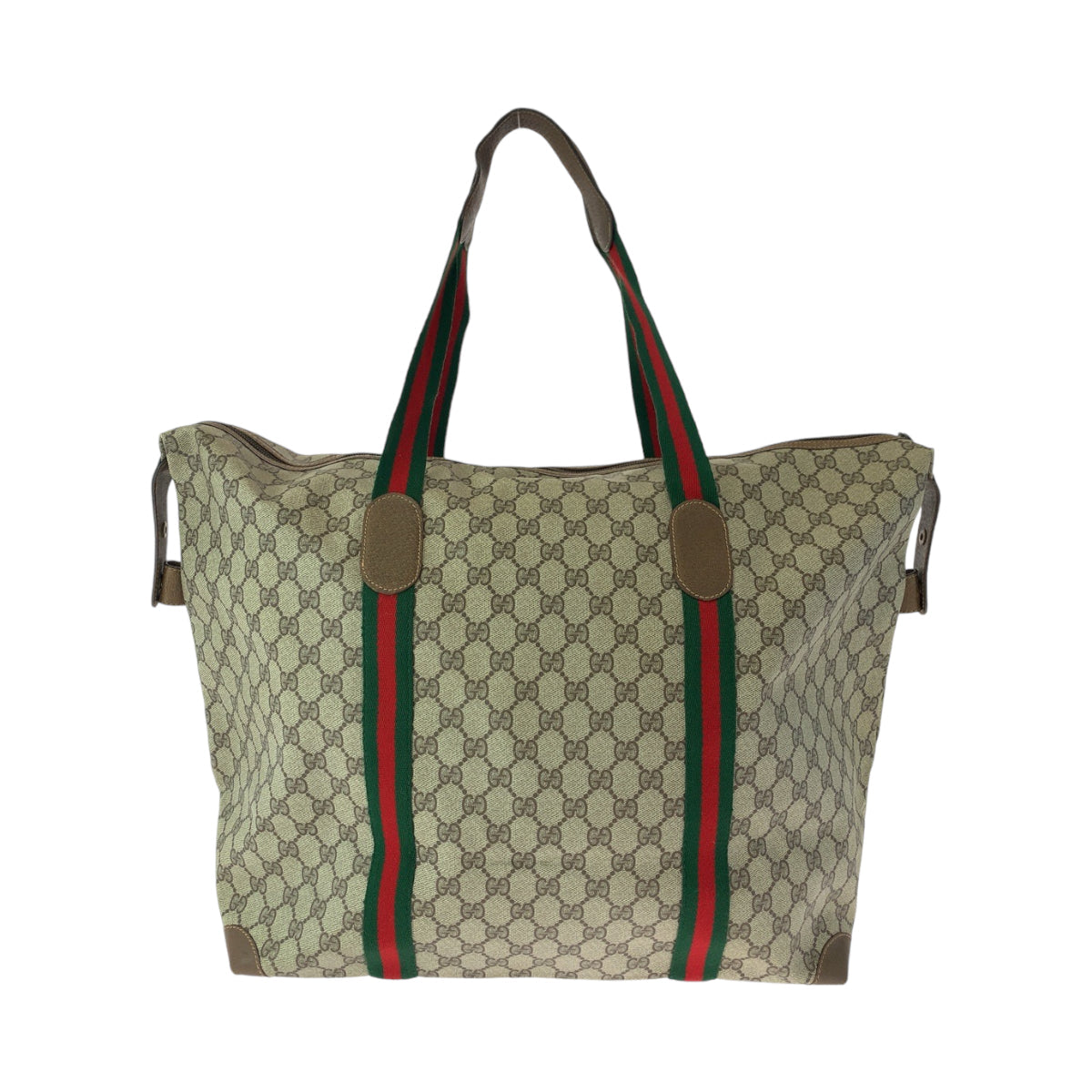 Gucci Boston Duffel 89 19 012 GG Supreme Canvas Brown Beige Travel Bag