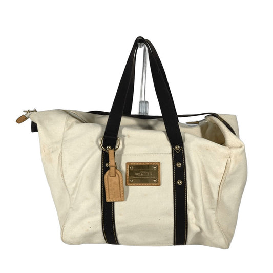 Louis Vuitton Boston Duffel M40030 Antigua suck Canvas White Travel Bag