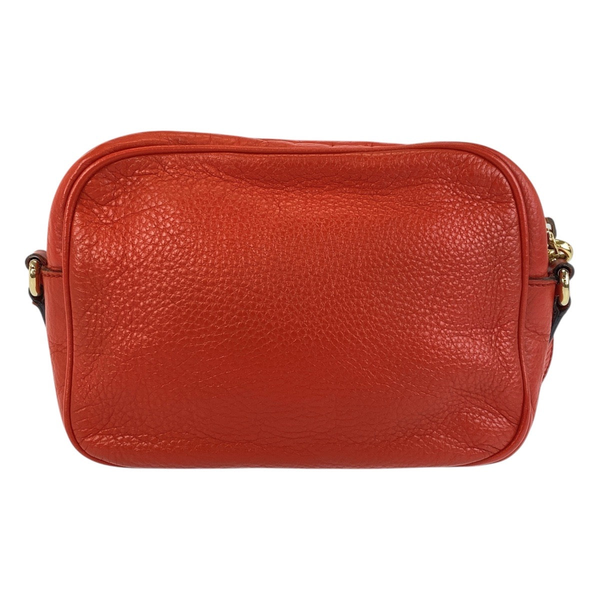 Gucci Metal Soho Interlocking Leather Red Gold Shoulder Bag