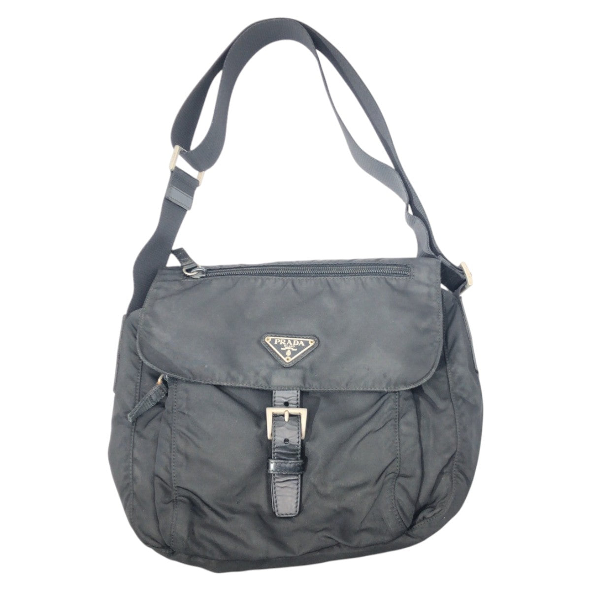 Shoulder Bag Shoulder Bag Unisex Test Triangular Nylon Black
