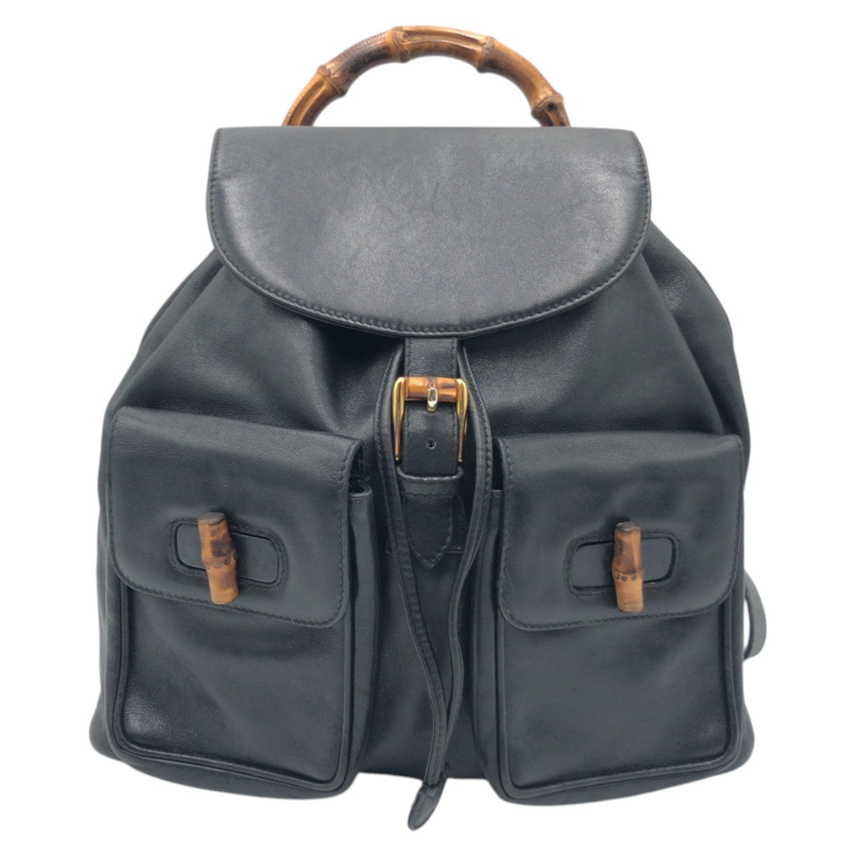 Gucci Backpack 003 Backpack Unisex Bamboo Leather Black