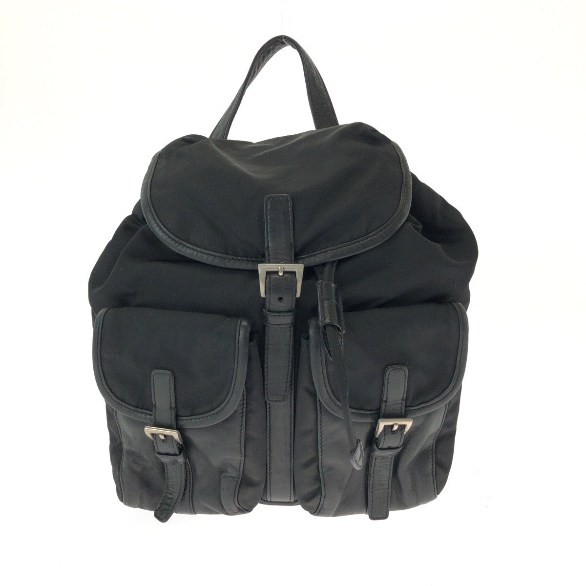 Prada Tessuto Backpack Leather Nylon