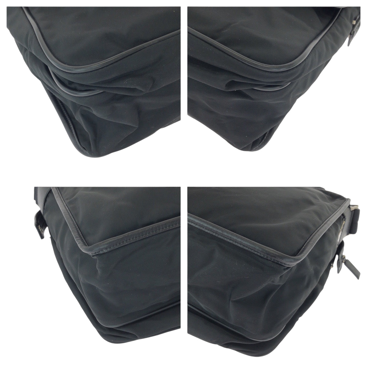 Shoulder Bag V Test Triangle With Nylon Black