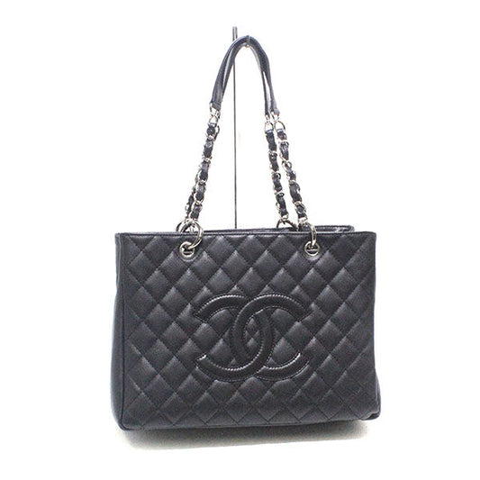 Chanel Caviar Skin Shoulder Bag Matelasse Black