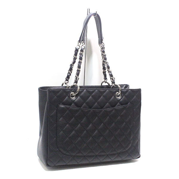Chanel Caviar Skin Shoulder Bag Matelasse Black