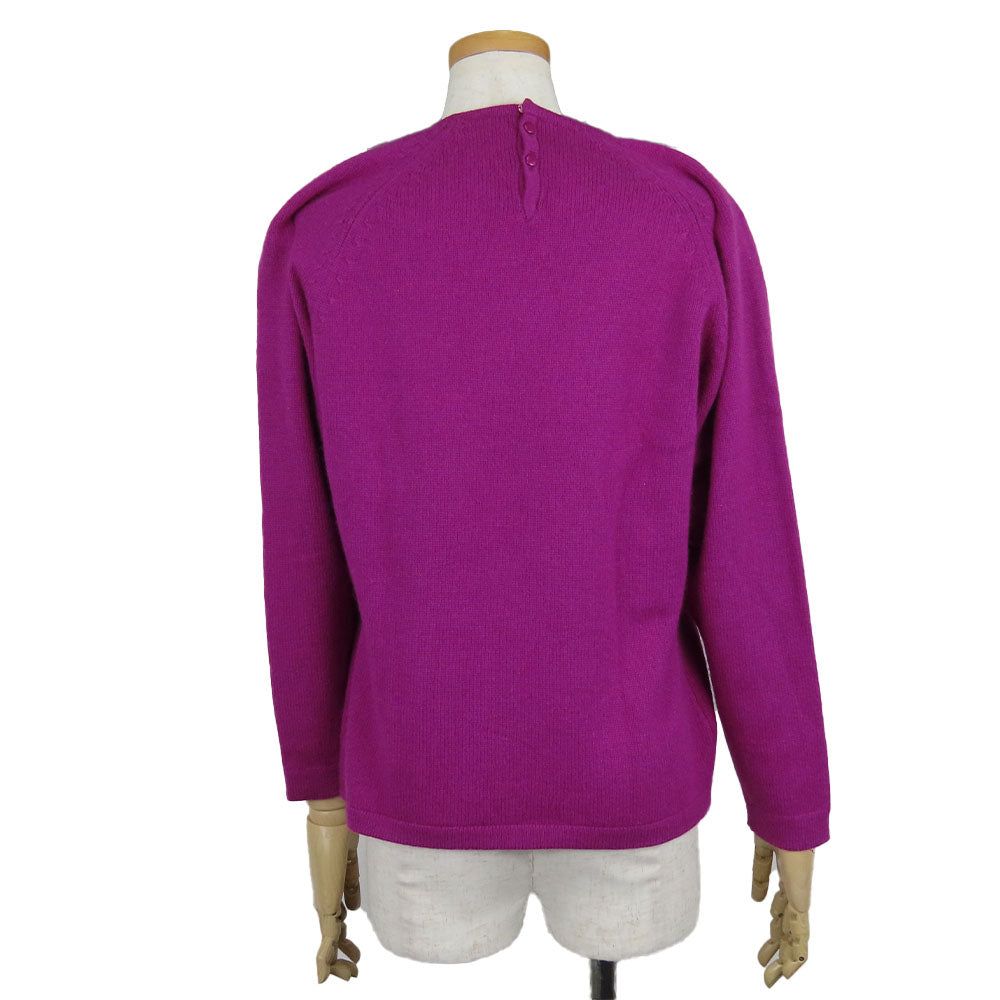 Dior Christian Sweater Wool, Silk, Purple Women M Nylon Travel Bag