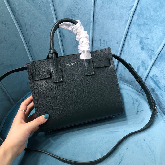 YSL Saint Laurent Sac De Jour Nano 8in Black Handbag