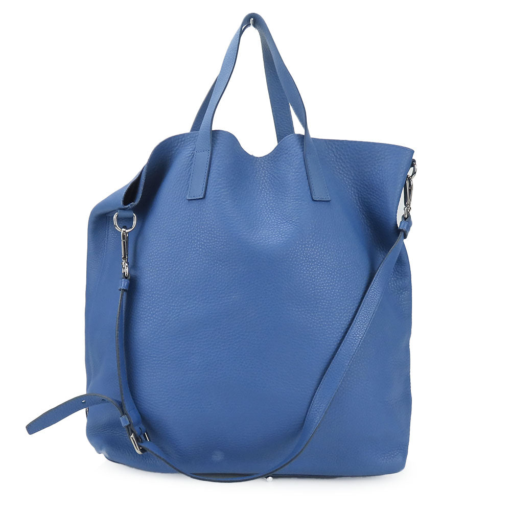Tote Bag Leather Blue